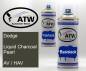 Preview: Dodge, Liquid Charcoal Pearl, AV / HAV: 400ml Sprühdose + 400ml Klarlack - Set, von ATW Autoteile West.